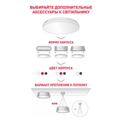 Светильник потолочный Maxus 24W яркий свет, круглый белый (1-FCL-002-C)