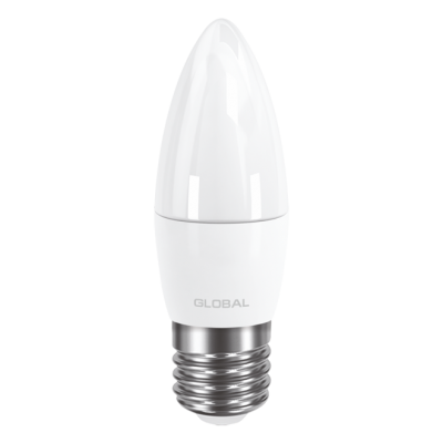 LED лампа GLOBAL C37 CL-F 5W теплый свет E27 (1-GBL-131)