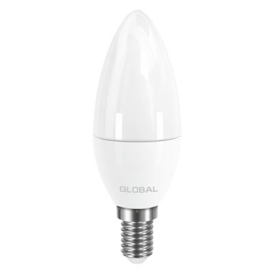 LED лампа GLOBAL C37 CL-F 5W теплый свет E14 (1-GBL-133)