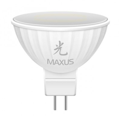 LED лампа MAXUS 4W теплый свет MR16 GU5.3 (1-LED-405-01)
