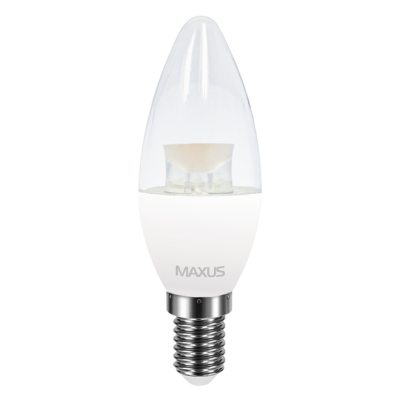 LED лампа MAXUS C37 CL-C 4W теплый свет E14 (1-LED-5313)