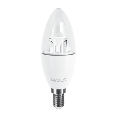 LED лампа MAXUS C37 6W яркий свет E14 (1-LED-532)